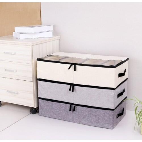 Foldable Shoes Storage Box Dustproof Divider Lidded Closet Organizer Adjustable Transparent Sock Bra Underwear Storages Bag