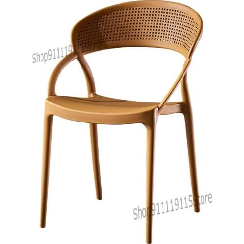 Export Modern Simple Creative Back Chair Home Nordic Fashionable Plastic Dining Chair Outdoor Stool Leisure