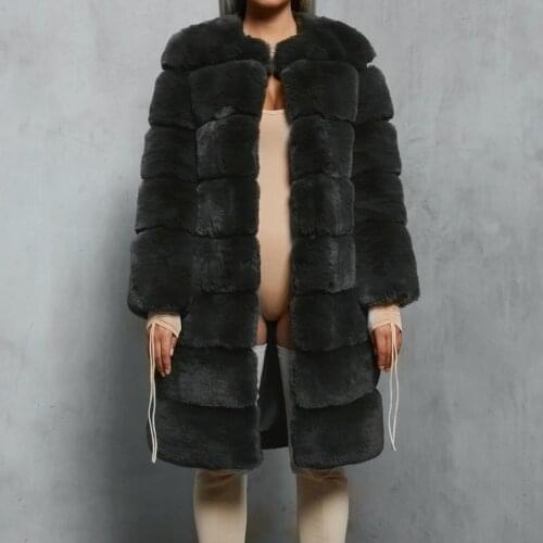 Womens real mink fur coats Womens mink fur coats genuine long fur coats Womens winter oversized fur coats thickened long