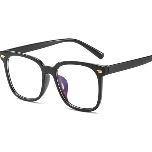 2020 Korean Retro Female Plain Face Women Sunglasses Large Frame Square Jelly Color Colorful Ins Eyeglasses Ladies Spectacles