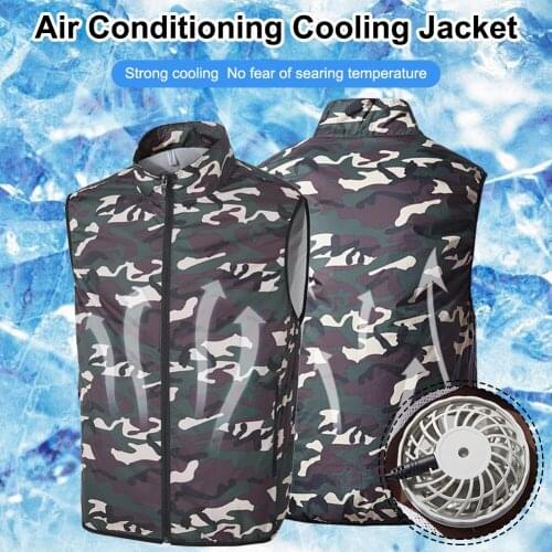 New Summer Cooling Vest Men Women Breathable Sun protection Air Conditioning Fan waistcoat Outdoor USB HeatstrokeProof Work Vest