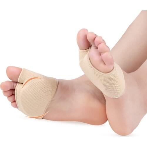 1pair Forefoot Sleeve Pad Toes Separator Bunion Protector Hallux Valgus Correction Sock Pain Relief Invisible Foot Inserts