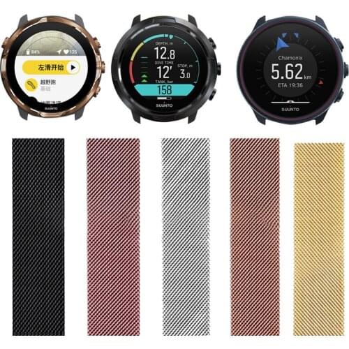 100% Suitable Magnetic Loop Strap For Suunto 9 7 Baro/Suunto D5 Spartan Sport Wrist HR/Baro Metal Bracelet Correa Wristband 24MM