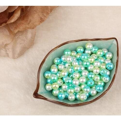 100pcs/pack 8mm Colorful Imitation Pearl DIY Handmade Beaded Jewelry Plastic ABS Beads Needlework DIY Handmade Materials