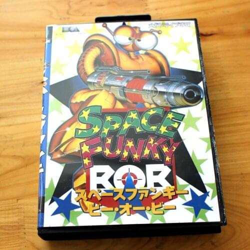 Space Funky Bob 16 Bit MD Game Card with Retail Box for Sega MegaDrive & Genesis Video Game console system