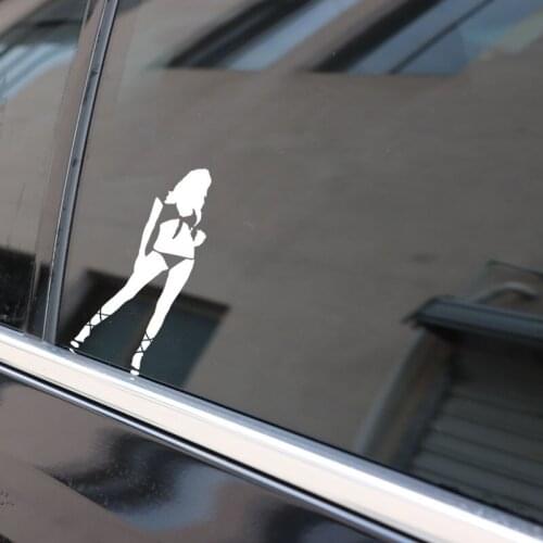 5.4*14.4CM Holiday Swimsuit Hot Girl Car Sticker Silhoutte Black/Silver Vinyl Decal Fantastic Style High Quality C20-0493