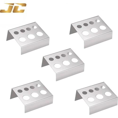 Tattoo Ink Cup Holder Tattoo 5pcs 7 Holes Stainless Steel Tattoo Pigment Ink Cup Caps Holder Stand Pigment Cup Cap Holder