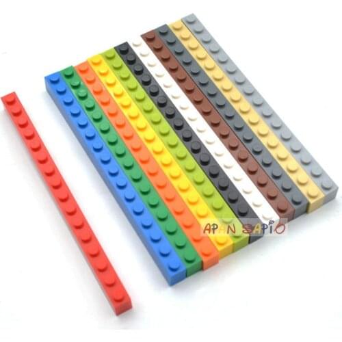 50PCS 1x16 Dots DIY Building Blocks Thick Figures Bricks Educational Creative Size Compatible With Brands Toys for Children 2465
