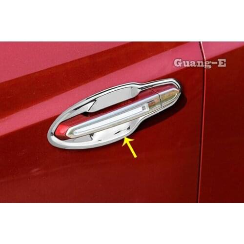 For Cadillac XT5 2017 2018 2019 2020 Car Body Cover Protection Detector Trims ABS Chrome External Bowl Sticks Lamp Frame 8pcs