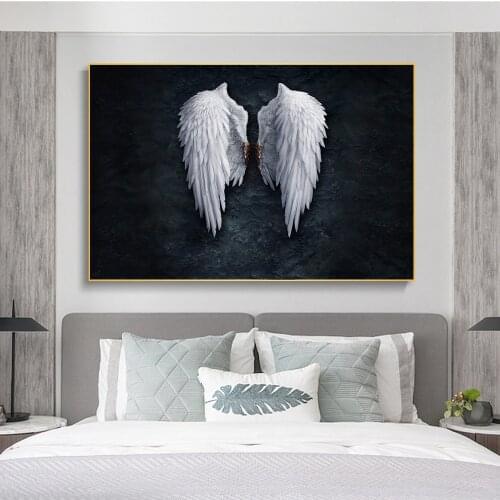 Abstract Angel Wings Canvas Art Posters And Prints Modern Wings Canvas Paintings On the Wall Art Canvas Pictures For Living Room