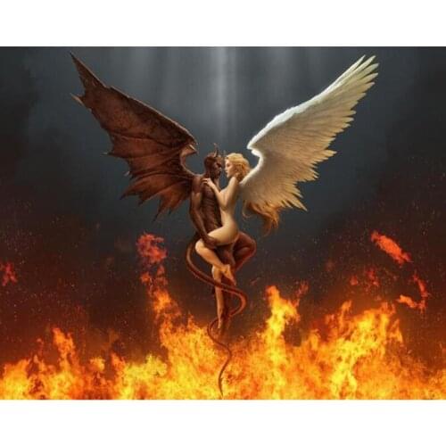 5d diy Diamond Painting Fire couple lovers Diamond Embroidery Cross Stitch,handmade Diamond,art,Crafts Home Decor