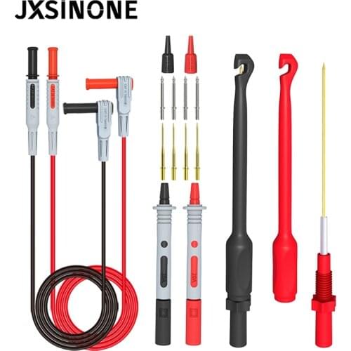 Cleqee P1033B Automotive Multimeter Test Leads Kit with Wire Piercing Puncture Probes 4mm Banana Plug Test Leads Test Probes