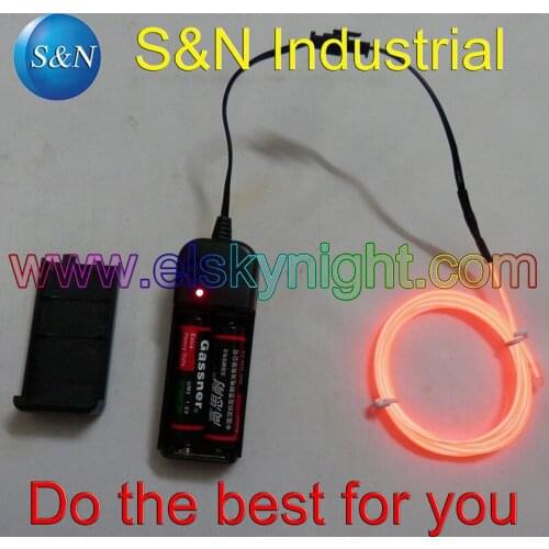 Shinning 2015 high quality el wire 1meter with LED indicator el controller on/sow flashing/quick flashing/off free shipping