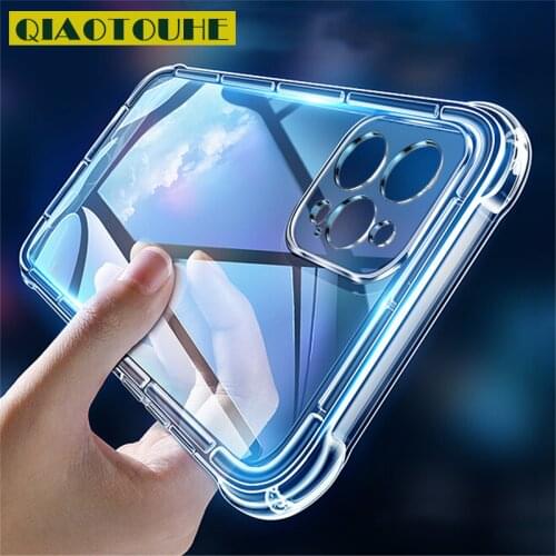Phone Case For iPhone 12 Luxury Transparent Shockproof Case On iPhone 11 12 Pro XS MAX X XR 8 7 Plus SE 2020 Silicone Back Cover