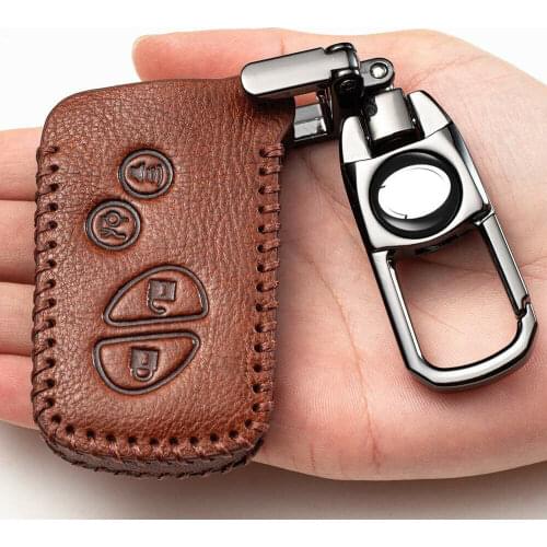 Top Layer Leather Remote Car Key Fob Case Cover Bag For LEXUS ES GS IS LS LX RX RC RX350 ES350 IS350 Accessories Keychain Shell