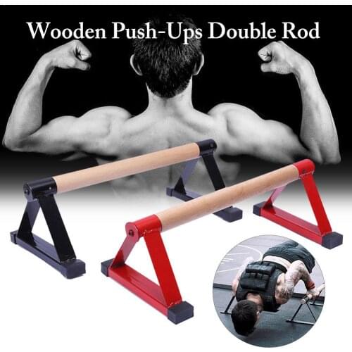 Wooden Push-Up Stands Sport Gym Exercise Equipments Fitness Push Up Stands Home Chest Muscle Trainer Hand Gripper Handstand