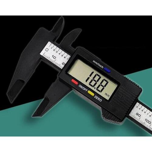 Electronic Digital Display Vernier Caliper 150mm 6 Inch LCD Electronic Carbon Fiber Caliper Measuring Instrument Micrometer