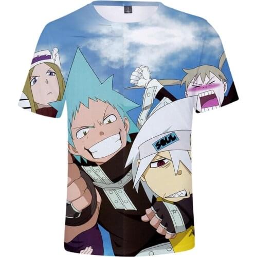 Latest Harajuku Style Anime Soul Eater T Shirt Men/women 3D Printed T-shirts Unisex Hip Hop Tshirt Streetwear Summer Tops Tee