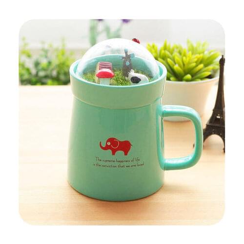 Lovely Bone China Ceramic Mugs and cup Top Quality Cute Totoro Cartoon Style Children Outdoor Water Cup 400ml Colorful