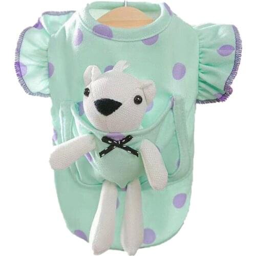 Dog Summer Cute Clothes Pet Pocket Bear Vest Puppy Breathable Vests For Small Dogs Chihuahua Shirt Yorkies Costume Ropa Perro