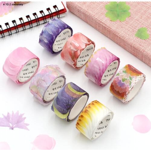 Kawaii stickers Fruit and Flower petal Hard Candy Series Decoration Washi Masking Tape Stationery School Supplies