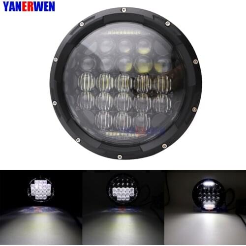 Motorcycle Headlight 5D 7" LED DRL H4 Led Headlights 75W 7 inch Led Lamp High Low Beam White DRL For Yamaha Road Star V Star