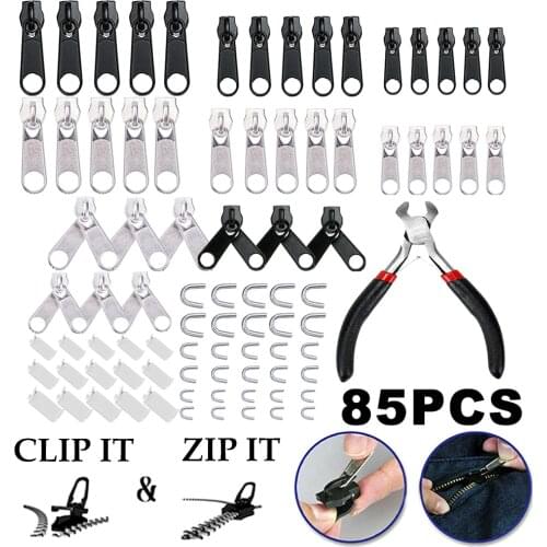 Zipper Repair Kit Slider Rescue Zipper Auxiliary Tool For Zippers Clothes Bag Tent Fix Plier Sewing Tool Instant Fix Slider Tool