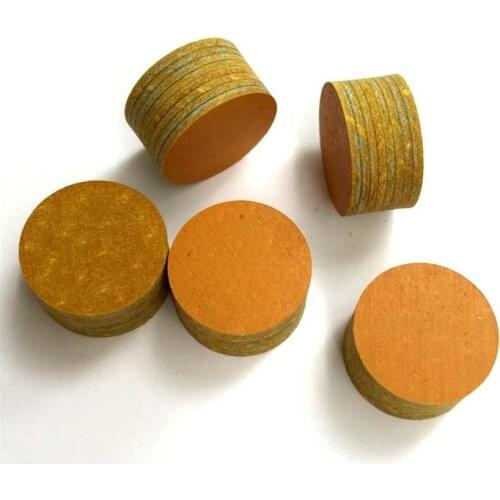 SS/S/M/H 50pcs/lot 14mm Brown Billiard pool cue tips SS/S/M/H 8layers pigskin pool cue tips with shockproof layers tips