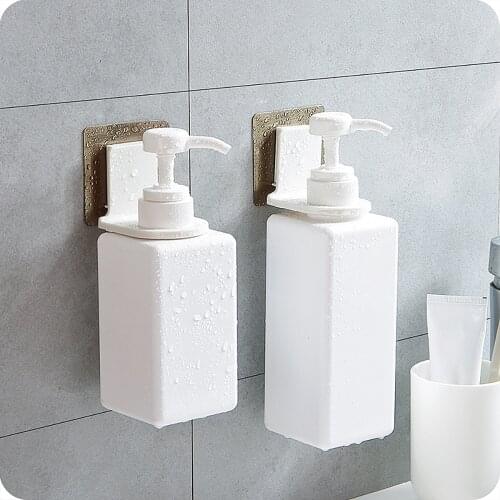 Wall Bath Shampoo Bottle Holder for Shower Bottle Hanger Storage Hanging Rack Durable Free Punching Holder Wholesale