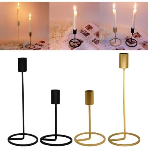 Dining Table Wrought Iron Candle Holder Desktop Candlelight Dinner Props Romantic Home Decoration Ornaments