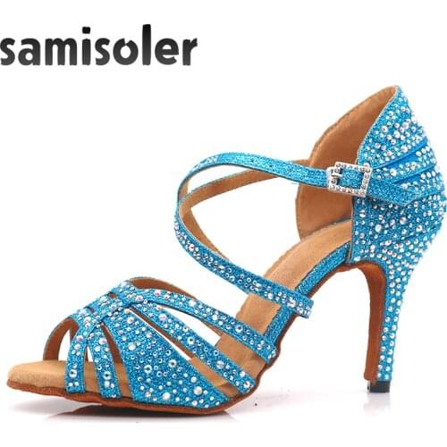 Samisoler salsa shoes Latin Dance Shoes ballroom dance shoes ballroom latin dance shoes Rhinestone Ballroom Shoes latin shoes