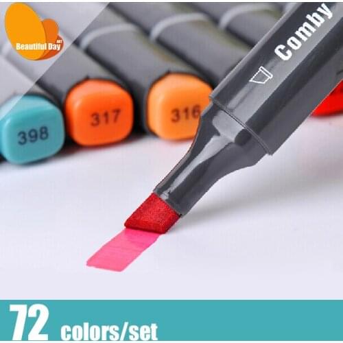 /Wholesale Price!!! New Arrival!!! Comby art markers permanent alcohol markers 72 colos/set,freeshipping to most of countries