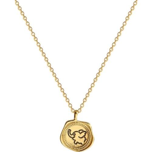 Cute Elephant Pendant Necklaces For Women Fashion Jewelry Lovely Animal Irregular Golden Necklace 2021 New