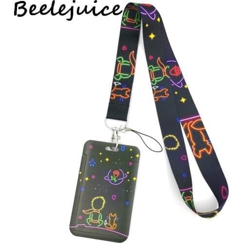 Little Prince Cartoon Creative Lanyard Card Holder Student Hanging Neck Phone Lanyard Badge Subway Access Card Holder Accessory