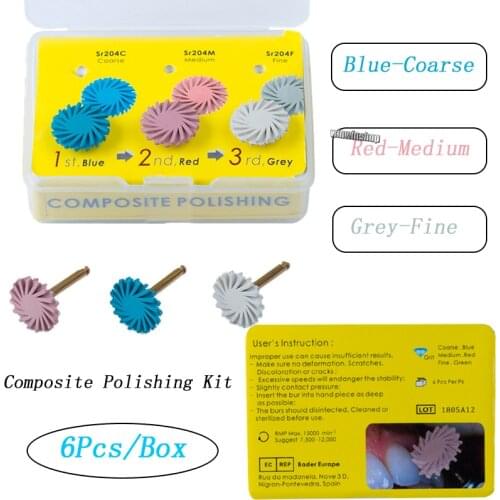 Dental Lab 1box Composite Polishing Resin Disc Kit Spiral Flex Brush Burs For Dentistry Clicnic