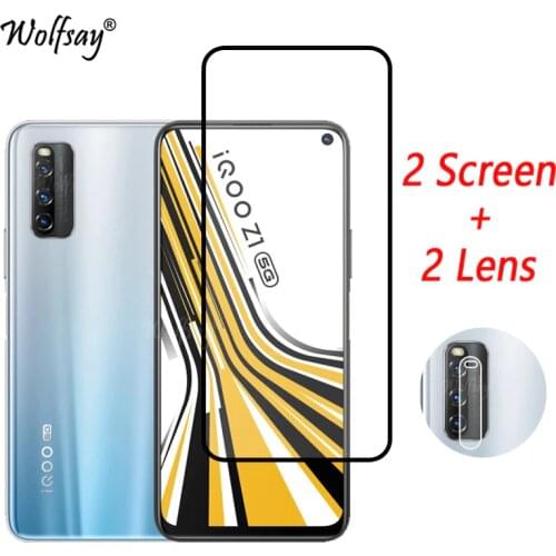 Full Cover Tempered Glass For Vivo iQOO Z1 5G Screen Protector For Vivo iQOO Z1 Camera Glass For Vivo iQOO Z1 5G Glass 6.57 inch