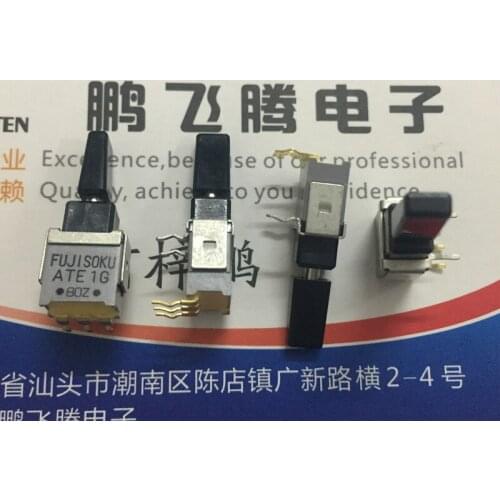 1PCS Japan FUJISOKU ATE1G-6J3 horizontal bending feet 3 feet bilateral self-resetting 3 gears button shaking head rocker arm