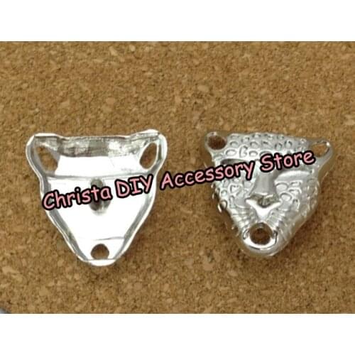 10sets/lot 20*20mm Silver Screw Rivet Punk Leopard Head Spike Fashion Clothing Studs Bag Leathercrafts Accessory Free Shipping