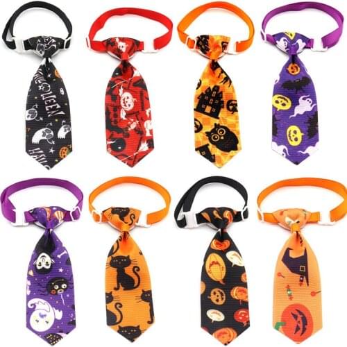 100pcs Halloween Dog Accessories Pumpkin Pet Cat Dog Neckties Festival Dog Ties Pet Supplies