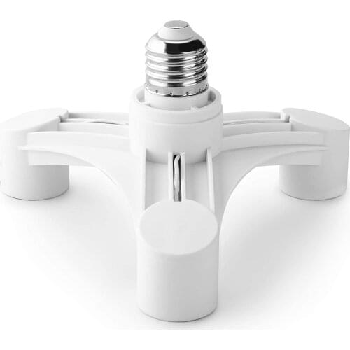 3 in 1 Light Socket Splitterflexible E27/E26 plug Adapter LED Standard Lights Bulbs Converter for Home Office Basement
