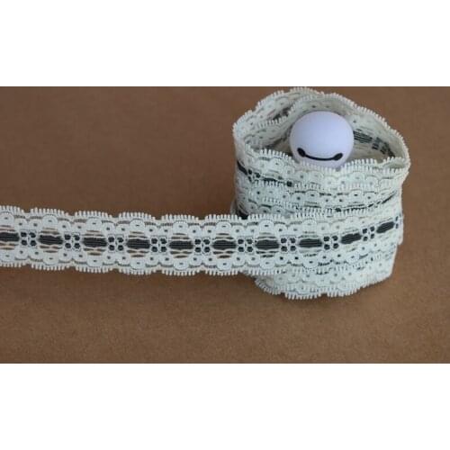 5 Meters 2.5cm width Elastic Lace Ribbon DIY Apparel Sewing Fabric Handmade Material Black White Lace Trimming Garment Accessory
