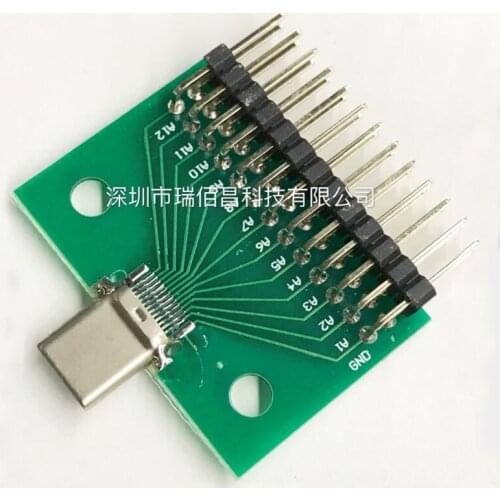 5pcs TYPE-C test board 24P double sided insert USB 3.1 test socket 24-pin with PCB board