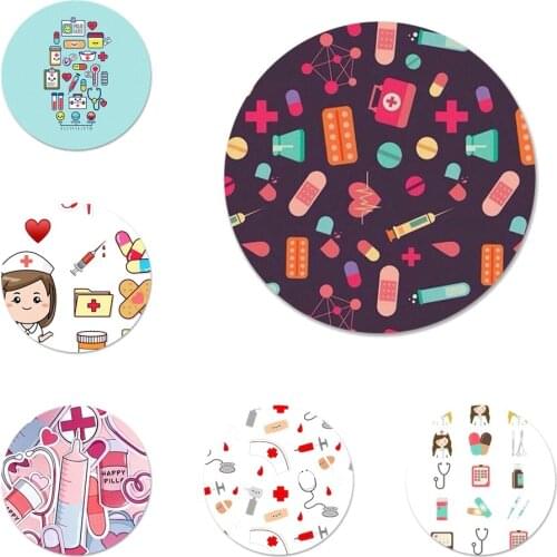 58mm Nurse cartoon Medical Pills Badge Brooch Pin Accessories For Clothes Backpack Decoration gift