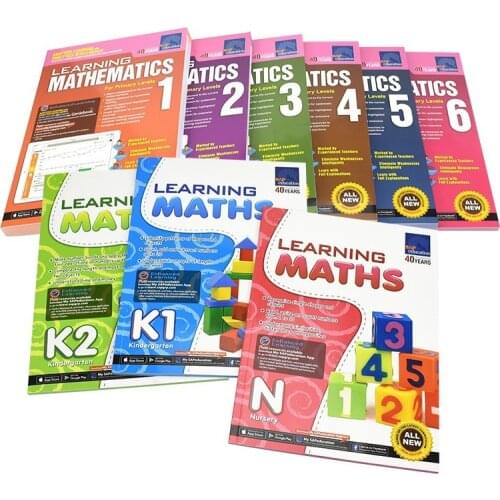 9 Pcs/Set Sap Learning Mathematics Book Grade 1-6 Children Math Book Singapore kindergarten Primary School Mathematics Textbook