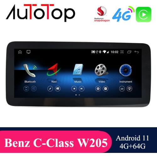 AUTOTOP 10.25" Car GPS Radio Android 10 For Mercedes Benz C-Class W205/GLC-Class X253/V-Class W446 2015 2016 2017 2018 NTG 5.0
