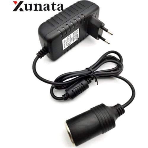 220V AC to 12V DC Mini 1A 2A 3A EU Standard Plug Car Cigarette Lighter Charger Transformer Adapter Socket Car Electronic Devices