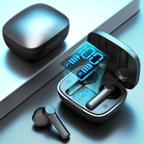 TWS Wireless Headphones Bluetooth-Compatible Sports Waterproof Earphones LED Dispolay Noise Cancelling Earphone Gamer Headphone