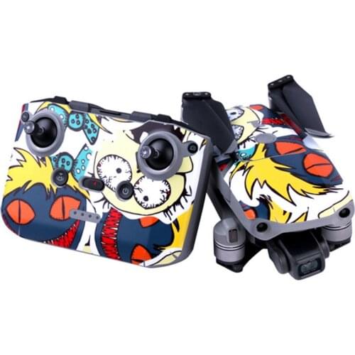 Colorful Drone Body Arm Remote Control Battery Skin Decals Removable PVC Protective Film Sticker for DJI Mavic Air 2 Drone Parts
