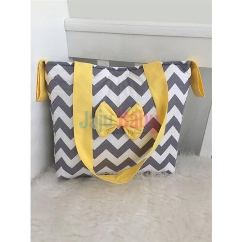 Jaju Baby Gray Zigzag Baby Care Bag