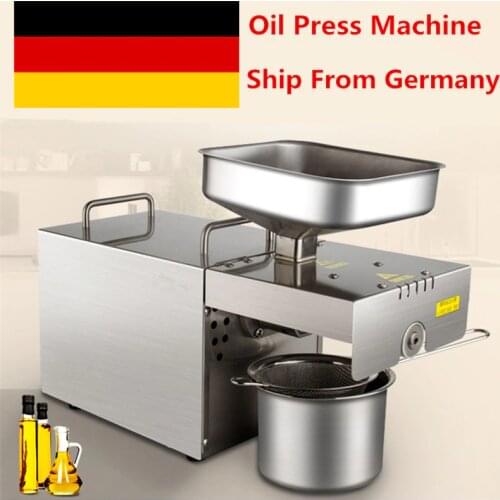 220V/110V Home Oil Low Temperature Press Machine Peanut Cocoa Soy Bean Oil Press Machine High Oil Extraction Rate
